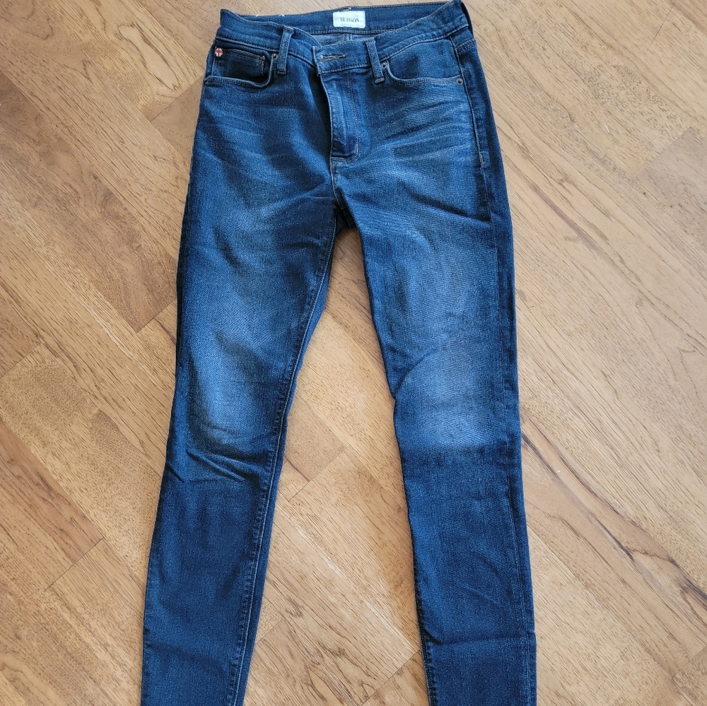 Hudson High Rise Blair Super Skinny Blue Jeans